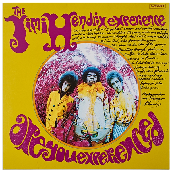 Karl Ferris Signed Jimi Hendrix ''Are you Experienced'' Album Cover -- Ferris' Psychedelic Style Defined the Aesthetic of the 1960s