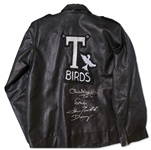 John Travolta and Olivia Newton-John Signed Grease Jacket, With Each Actor Adding Their Characters Name, Danny & Sandy