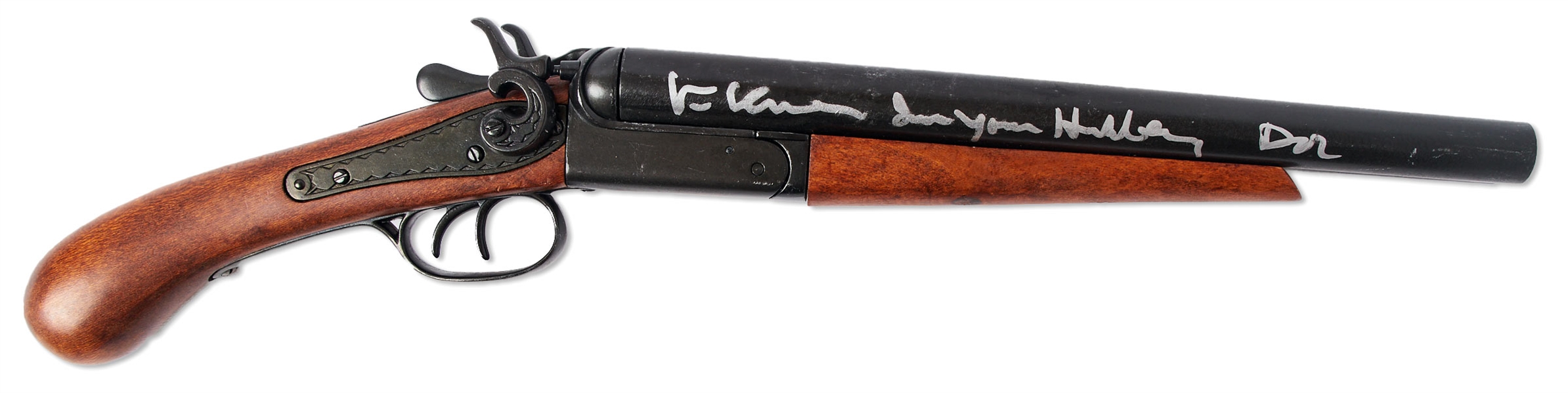 Val Kilmer Signed ''Tombstone'' Rifle -- Kilmer Writes ''Val Kilmer I'm your Huckleberry Doc''