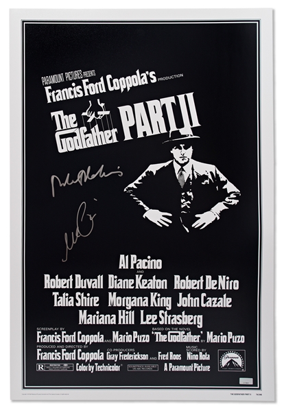 Robert DeNiro and Al Pacino Signed ''The Godfather II'' Movie Poster