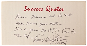 Civil Rights Icon Ralph David Abernathy Handwritten Quote Signed -- It is in you - Do it!!!...Ralph David Abernathy -- With PSA/DNA COA