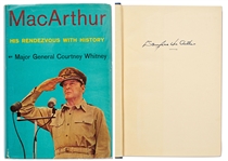 Douglas MacArthur Signed Copy of His Biography MacArthur His Rendezvous with History -- With PSA/DNA COA