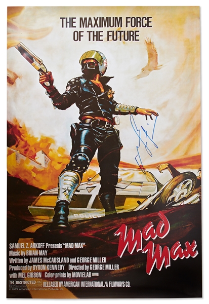 Mel Gibson Signed Poster for ''Mad Max''