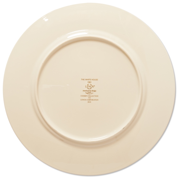 Ronald Reagan White House Service Plate China from the Lenox Exhibit Collection -- Formal Design Used for State Dinners