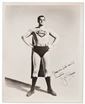 George Reeves Signed Photo as Superman -- From the Estate of Famed Martial Artist Bruce Tegner, Reeves Writes, From one Judo man to another