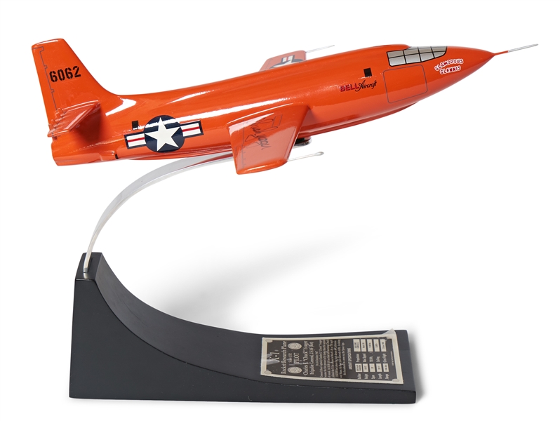 Chuck Yeager Signed Bell X-1 Model Airplane -- The Plane Yeager Piloted When He Broke the Sound Barrier in 1947