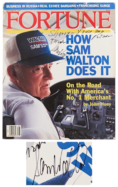 Sam Walton Signed ''Fortune'' Magazine