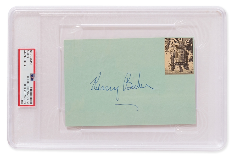 Signature by Kenny Baker, R2-D2 in ''Star Wars'' -- PSA/DNA Encapsulated