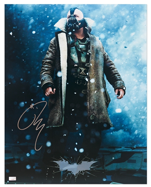 Tom Hardy Signed 16'' x 20'' Photo as Bane in ''The Dark Knight Rises''