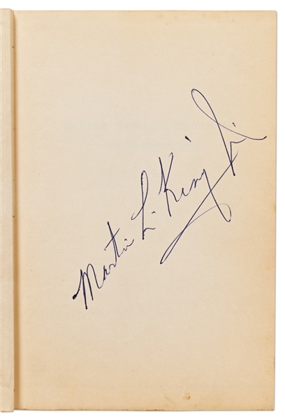 Martin Luther King Signed Copy of ''Stride Toward Freedom'' -- Bold Signature Without Inscription