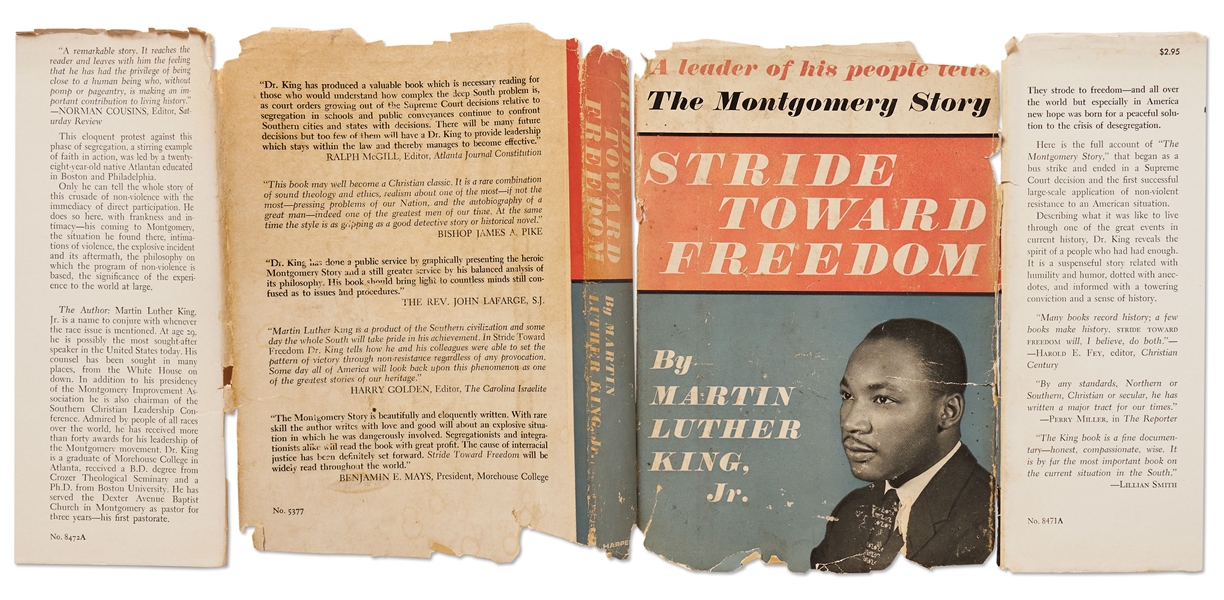 Martin Luther King Signed Copy of ''Stride Toward Freedom'' -- Bold Signature Without Inscription