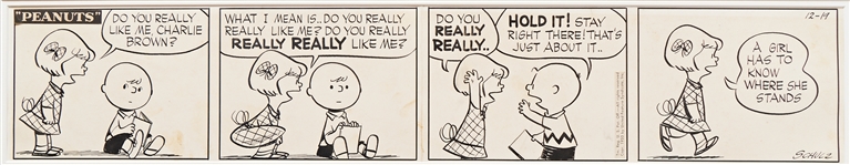 Very Early Peanuts Comic Strip from 1953, Hand-Drawn by Charles Schulz