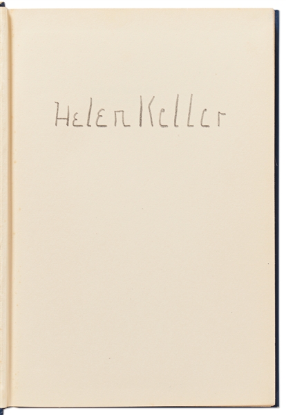 Helen Keller Signed First Edition of ''Helen Keller / Sketch for a Portrait'' -- Without Inscription