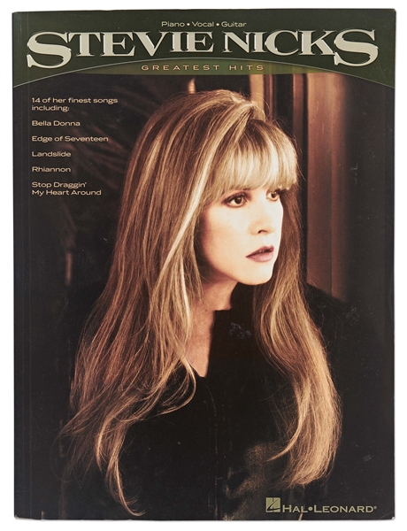 Stevie Nicks Twice-Signed Music Book of Her Most Famous Songs -- With Epperson COA