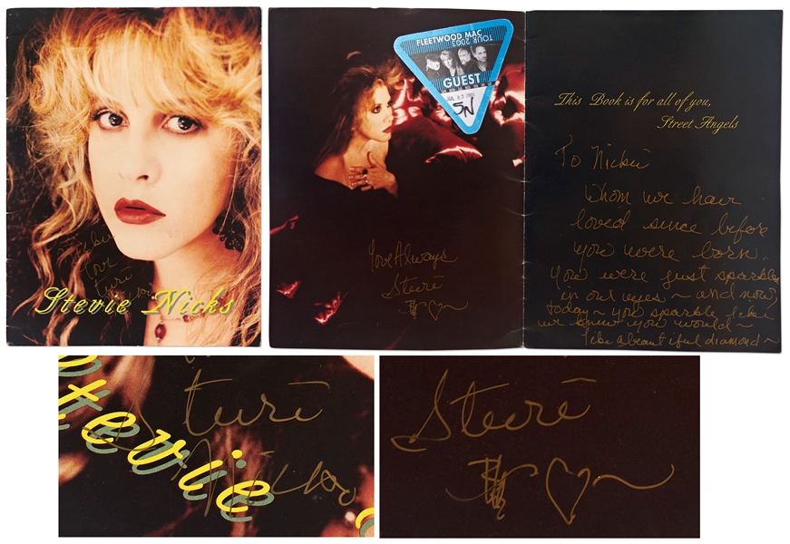 Stevie Nicks Twice-Signed ''Street Angel'' Tour Program, with Personal Inscription -- With Epperson COA