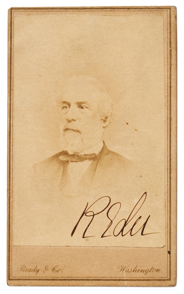 Robert E. Lee Signed CDV Photo -- With Bold, Clear Signature