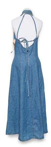 Selena Brand Denim Dress from 1996 -- Included in Selena Fashion Exhibit ''Ahora y Nunca'' Featured in ''Vogue'' Magazine