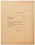 Jane Deacy Letter to MGM Regarding James Dean