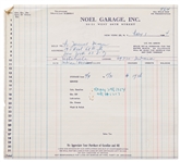 Invoice from 1954 to Keep James Deans Motorcycle