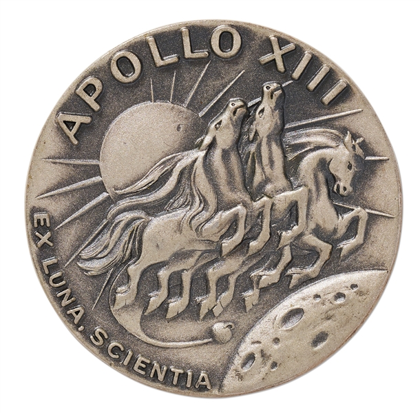Apollo 13 Flown Robbins Medallion -- From the Personal Collection of Astronaut Story Musgrave and With His LOA