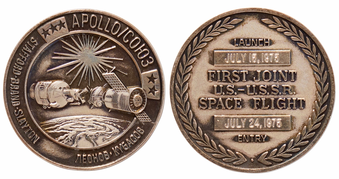 Flown Robbins Medallion from Apollo-Soyuz -- From the Personal Collection of Astronaut Story Musgrave and With His LOA