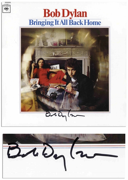 Bob Dylan Signed Album Bringing It All Back Home -- With Jeff Rosen & Roger Epperson COAs