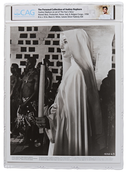 Audrey Hepburn's Personally Owned 8'' x 10'' Photo From ''The Nun's Story'' -- Encapsulated by CAG