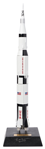 Frank Borman Signed Apollo Saturn V Rocket Model