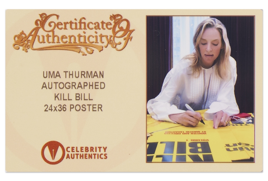 Uma Thurman Signed ''Kill Bill'' Poster