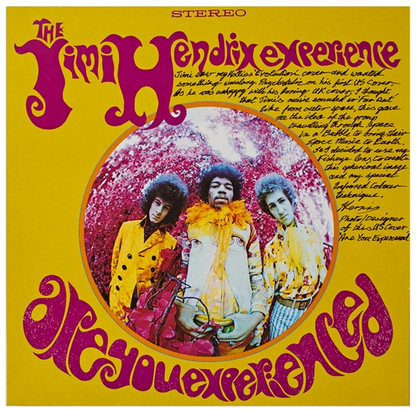 Karl Ferris Signed Jimi Hendrix ''Are you Experienced'' Album Cover -- Ferris' Psychedelic Style Defined the Aesthetic of the 1960s