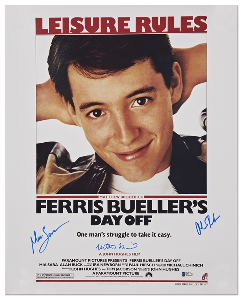 ''Ferris Bueller's Day Off'' Cast-Signed Movie Poster -- With Beckett COA