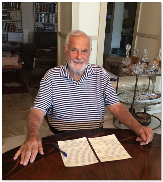 Alexander Butterfield Signed Handwritten Manuscript, Documenting His Testimony Before the Watergate Committee That Led to Nixon's Resignation -- ''...I was aware of listening devices, yes sir...''