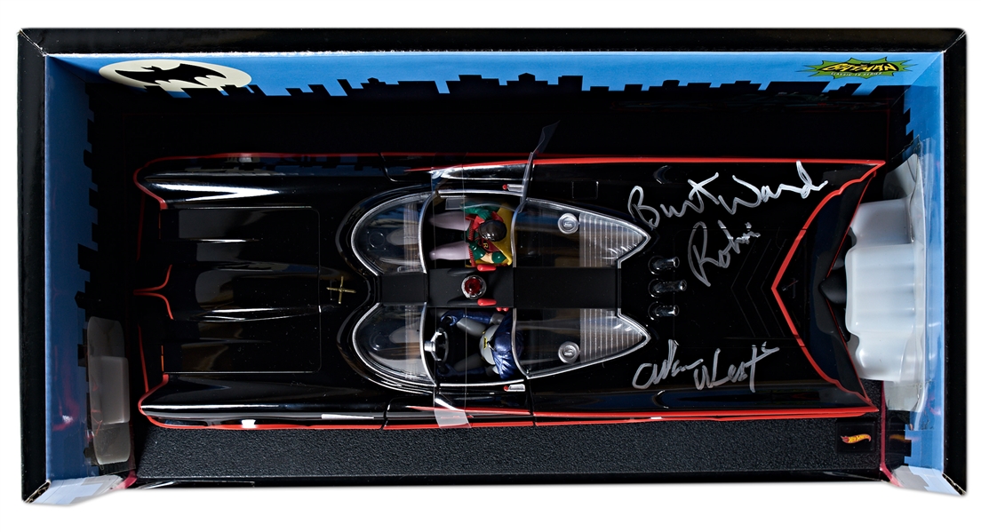 Adam West and Burt Ward Signed Batmobile