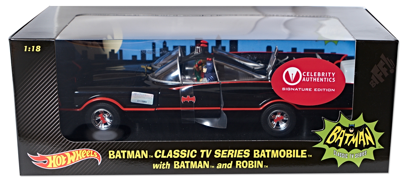 Adam West and Burt Ward Signed Batmobile