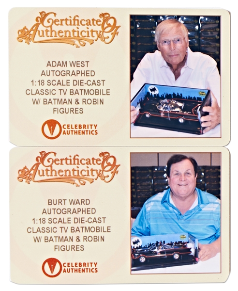 Adam West and Burt Ward Signed Batmobile