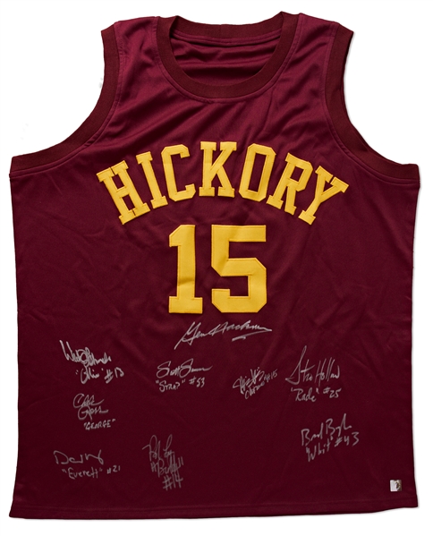 ''Hoosiers'' Cast-Signed Hickory Basketball Jersey -- Including Gene Hackman