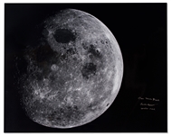 Frank Borman Signed 20 x 16 Photo of the Round Moon from Apollo 8