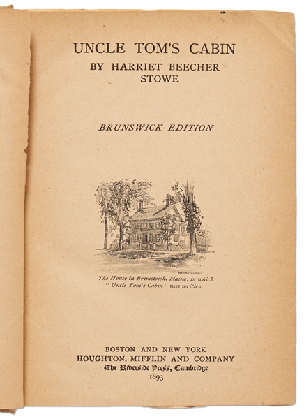 Harriet Beecher Stowe Signed Copy of ''Uncle Tom's Cabin''