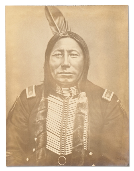 Lot of Three Photographs by David F. Barry -- Includes Two Photos of Buffalo Bill Cody & One of Chief Crow King, Military Leader at Little Bighorn