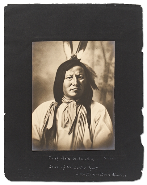 Lot of Two Photographs by David F. Barry -- Both Photos of Lakota Warriors Who Fought at Little Bighorn: Chief Rain-in-the-Face & Chief Gall