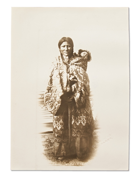 Lot of Three Photographs by David F. Barry -- Portraits of Chief Rain-in-the-Face and His Wife, a Sioux Woman and Her Child, & a ''Quarter breed'' Sioux Woman