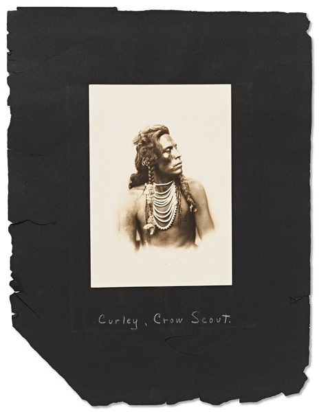 Lot of Two Photographs by David F. Barry -- Includes Photos of Chief Low Dog & Curley, General Custer's Scout