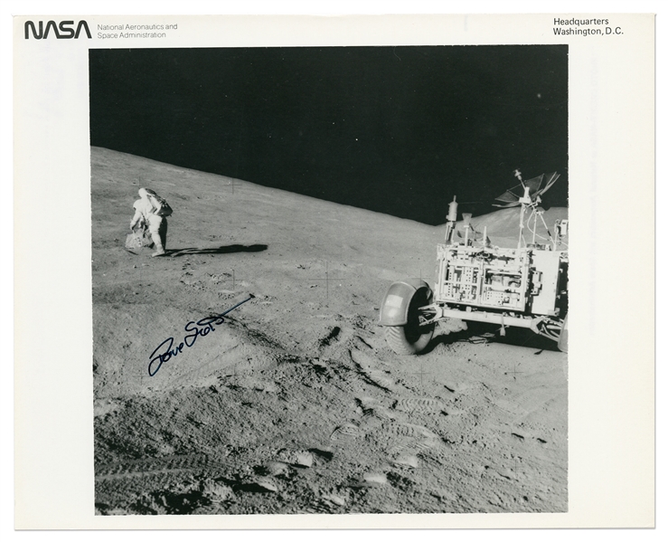 Dave Scott Signed Apollo 15 NASA Photo