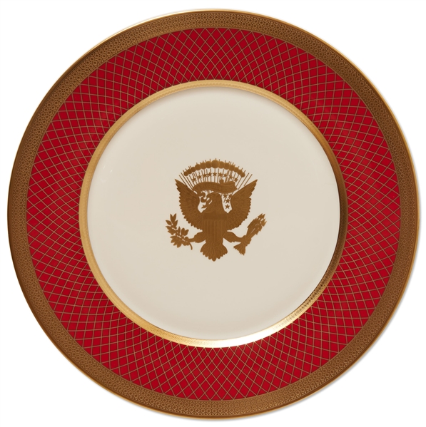 Ronald Reagan White House Service Plate China from the Lenox Exhibit Collection -- Formal Design Used for State Dinners