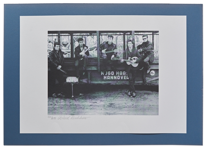 Astrid Kirchherr Signed Limited Edition Photograph of The Beatles in Hamburg -- Measures 23.25'' x 16.5''