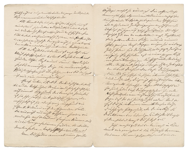 Scarce Friedrich Engels Autograph Letter Signed Mentioning a Capitalist Society & System, Division of Labor, Industry, Labor, Machinery, Manufacturing, Production Lines and the Worker