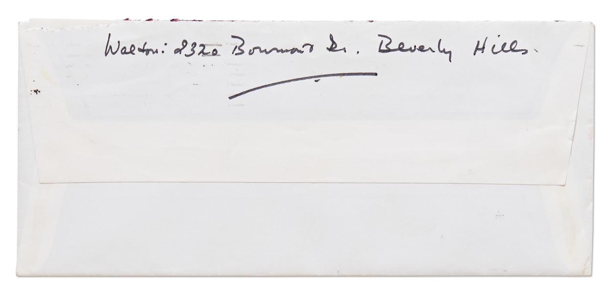 Julie Andrews Autograph Letter Signed to ''Mary Poppins'' Producer Bill Walsh -- ''...thank you so much for...'Poppins' & that lovely Oscar...I'm still in a daze from it all...''