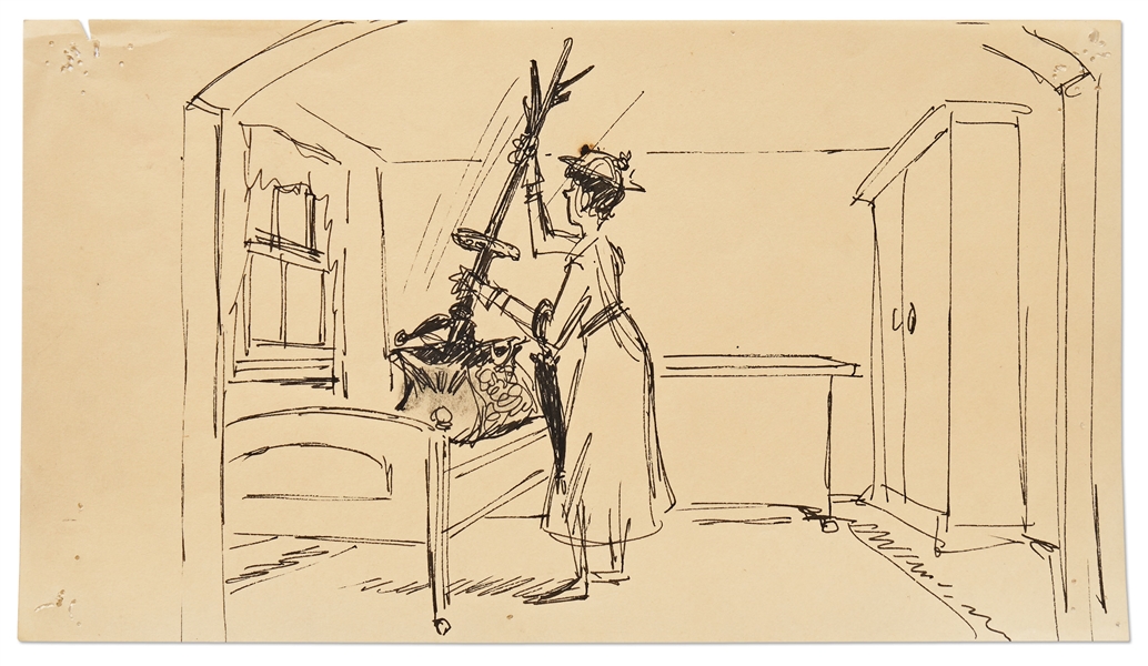 ''Mary Poppins'' Storyboard Artwork -- Mary Unpacks Her Magic Carpetbag