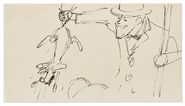 Mary Poppins Storyboard Artwork -- Bert Saves the Fox During the Fox Hunt