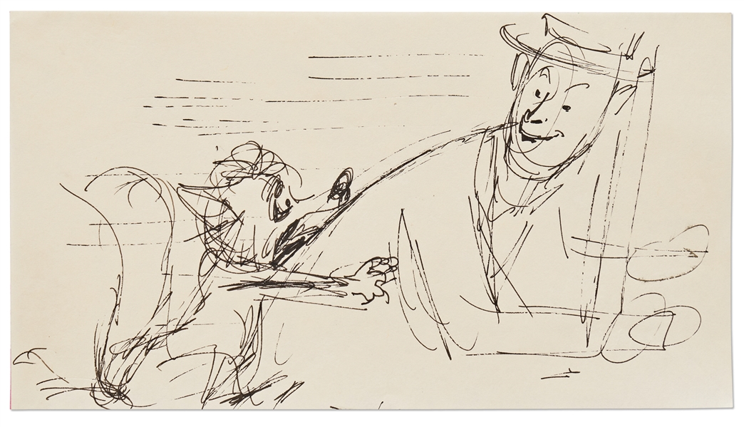 ''Mary Poppins'' Storyboard Artwork -- Bert Saves the Fox During the Fox Hunt